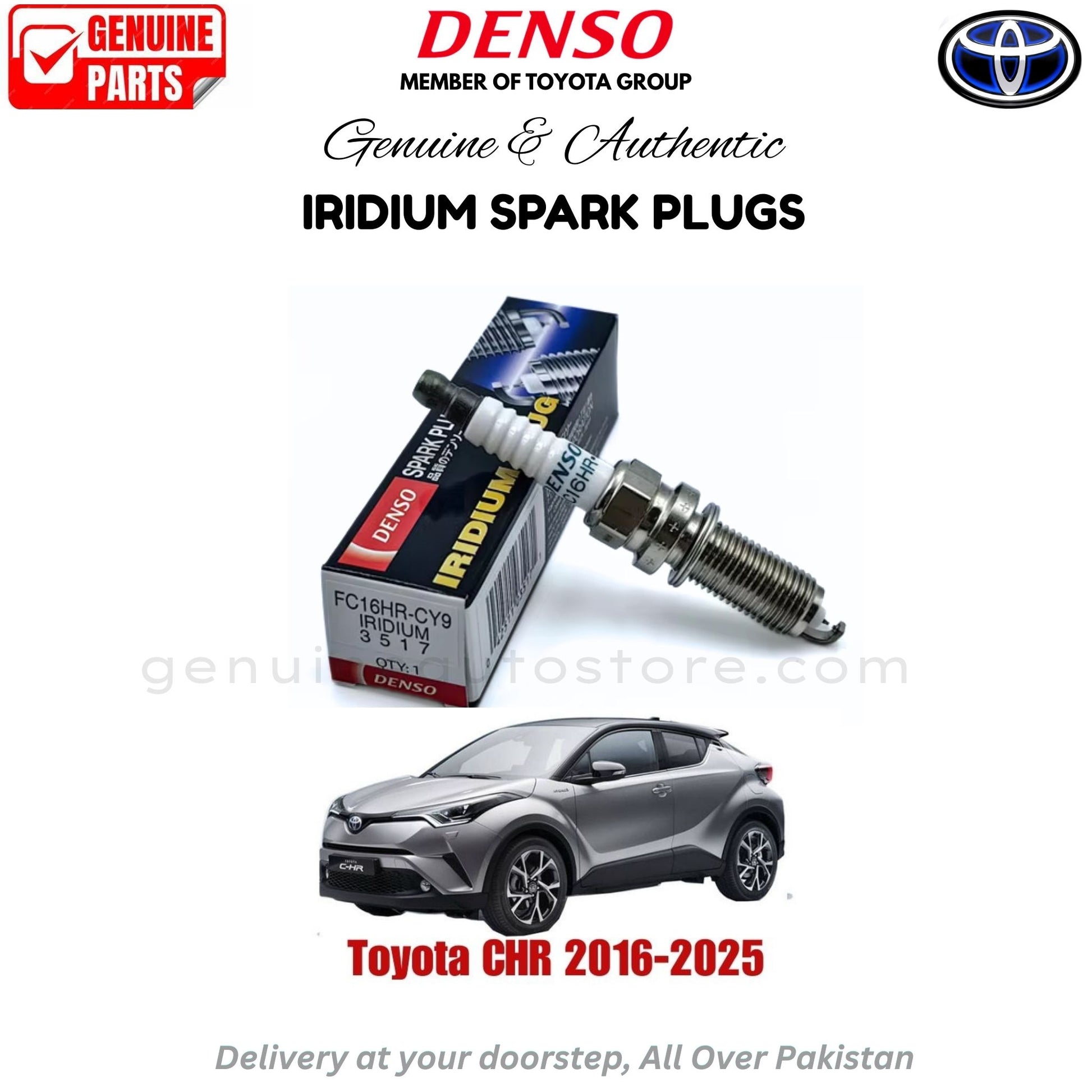 Toyota CHR 2016-2025 Denso Iridium Spark Plug in Pakistan, 100% Genuine, Reliable, Best Price, Cash on Delivery Available