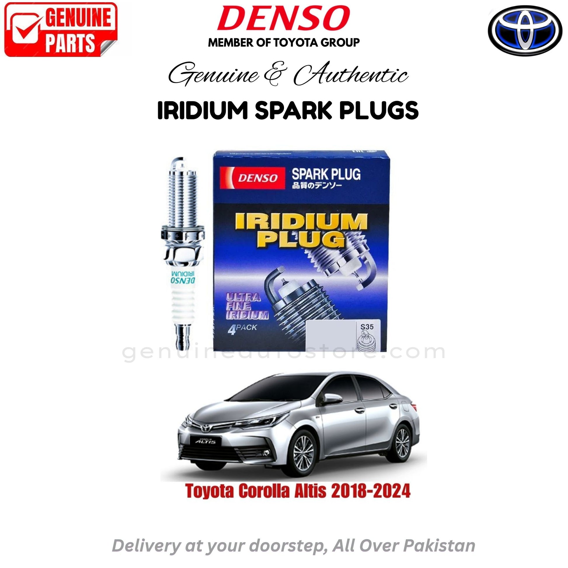 Toyota Corolla Altis 2008-2014 Denso Iridium Spark Plug in Pakistan, 100% Genuine, Reliable, Best Price, Cash on Delivery Available