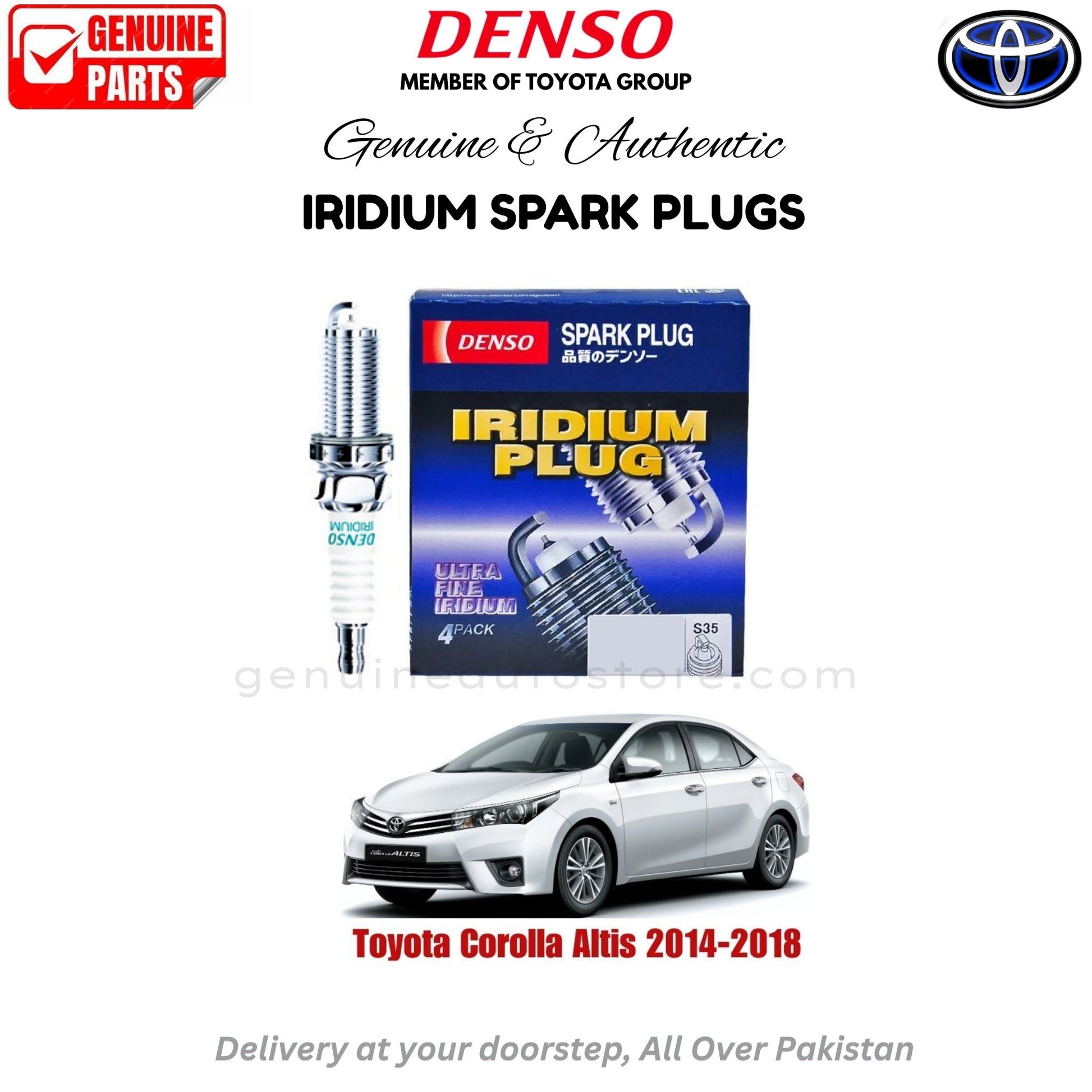 Toyota Corolla Altis 2014-2018 Denso Iridium Spark Plug in Pakistan, 100% Genuine, Reliable, Best Price, Cash on Delivery Available