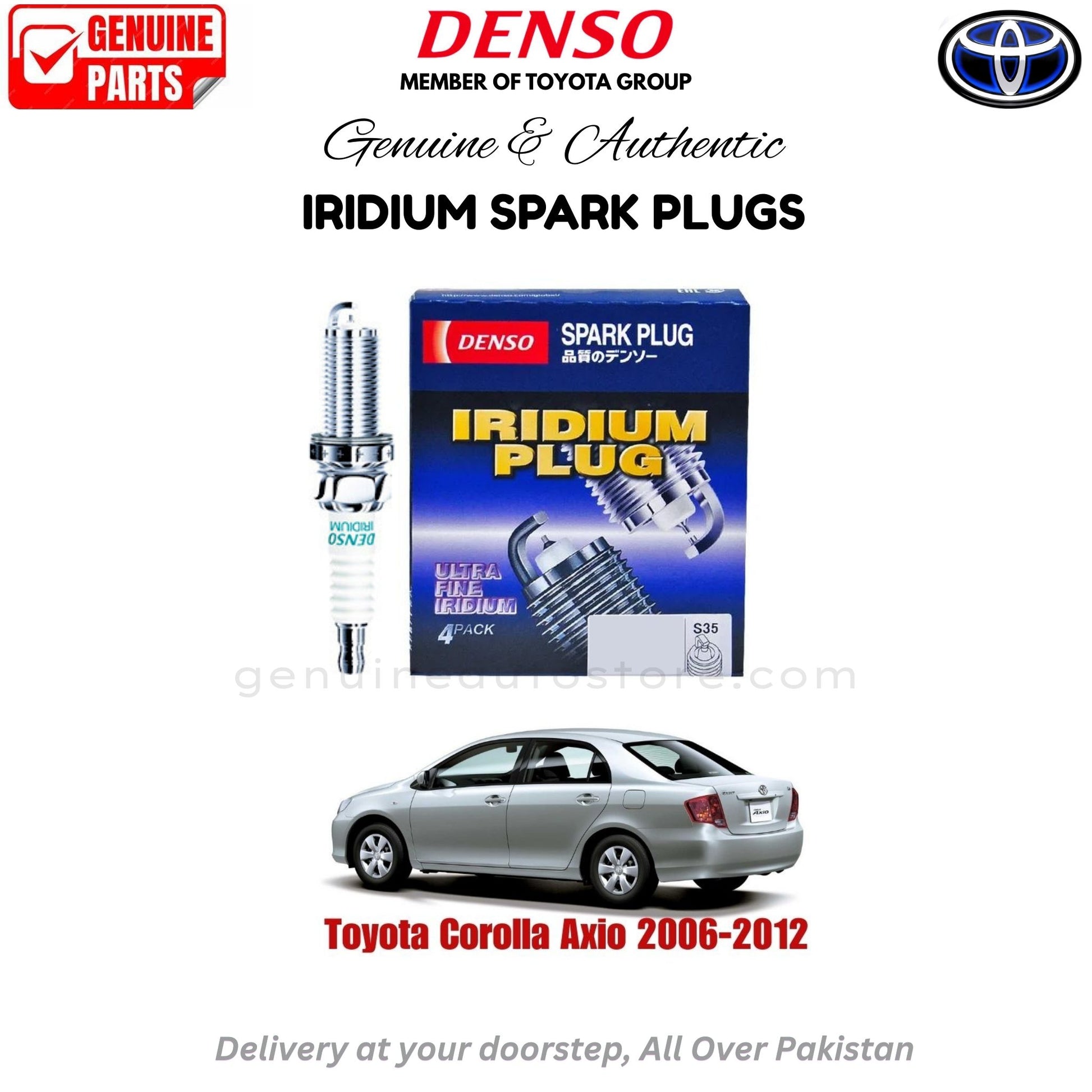 Toyota Corolla Axio  2006-2012 Denso Iridium Spark Plug in Pakistan, 100% Genuine, Reliable, Best Price, Cash on Delivery Available