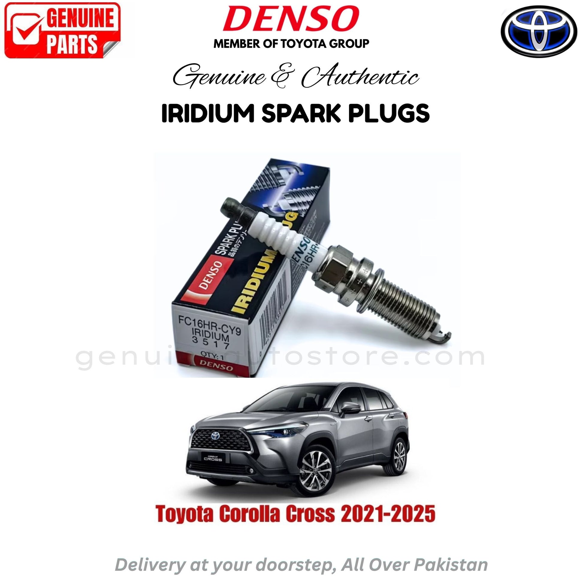 Toyota Corolla Cross 2021-2025 Denso Iridium Spark Plug in Pakistan, 100% Genuine, Reliable, Best Price, Cash on Delivery Available