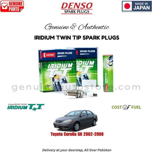 Toyota Corolla Gli 2002-2008 DENSO IRIDIUM TWIN TIP SPARK PLUG in Pakistan, 100% Genuine, Reliable, Best Price, Cash on Delivery Available