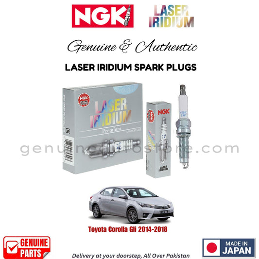 Toyota Corolla Gli 2014-2018 NGK LASER IRIDIUM SPARK PLUGS in Pakistan. 100% Genuine, Reliable, Best Price, Cash on Delivery Available