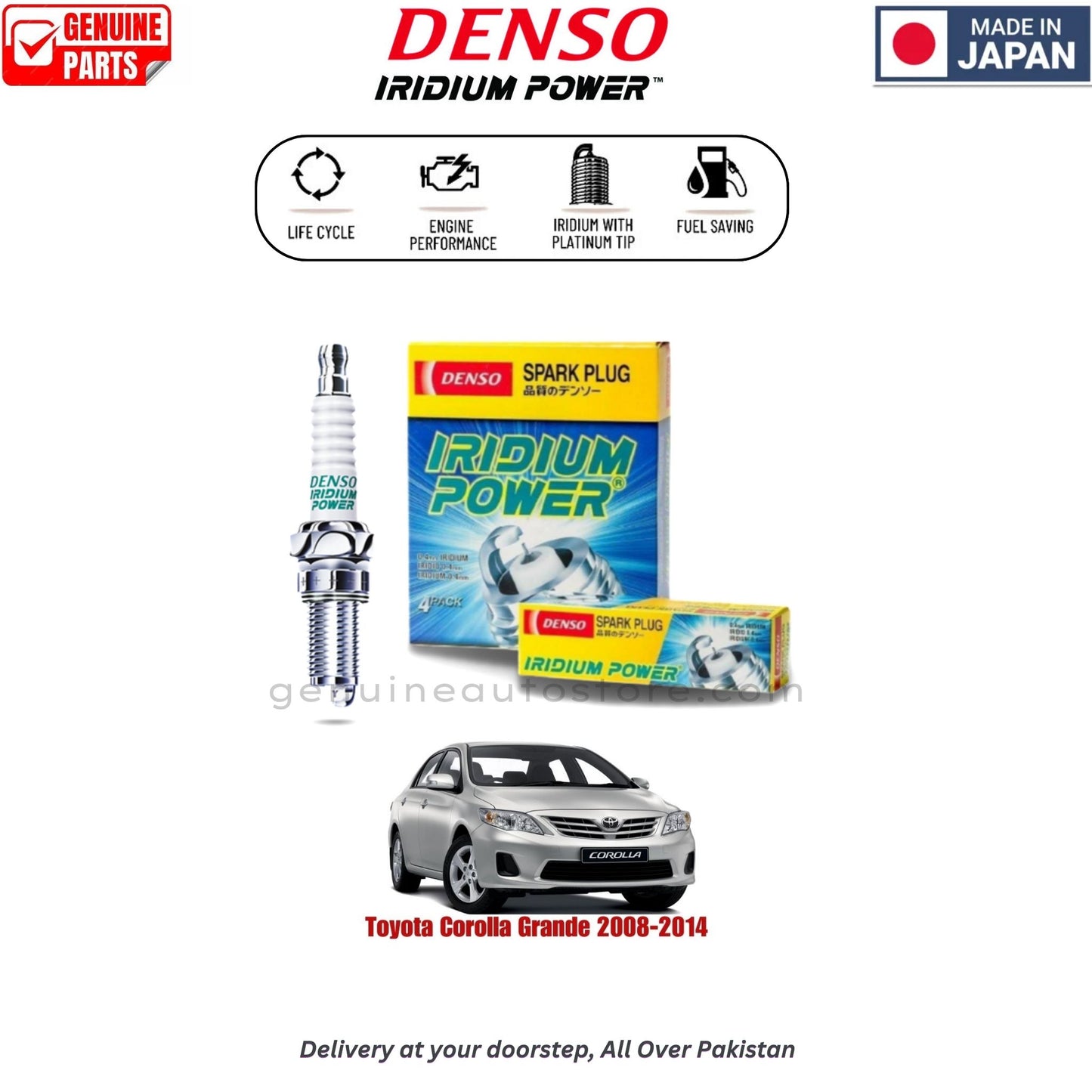 Toyota Corolla Grande 2008-2014 Denso Iridium Spark Plug in Pakistan, 100% Genuine, Reliable, Best Price, Cash on Delivery Available