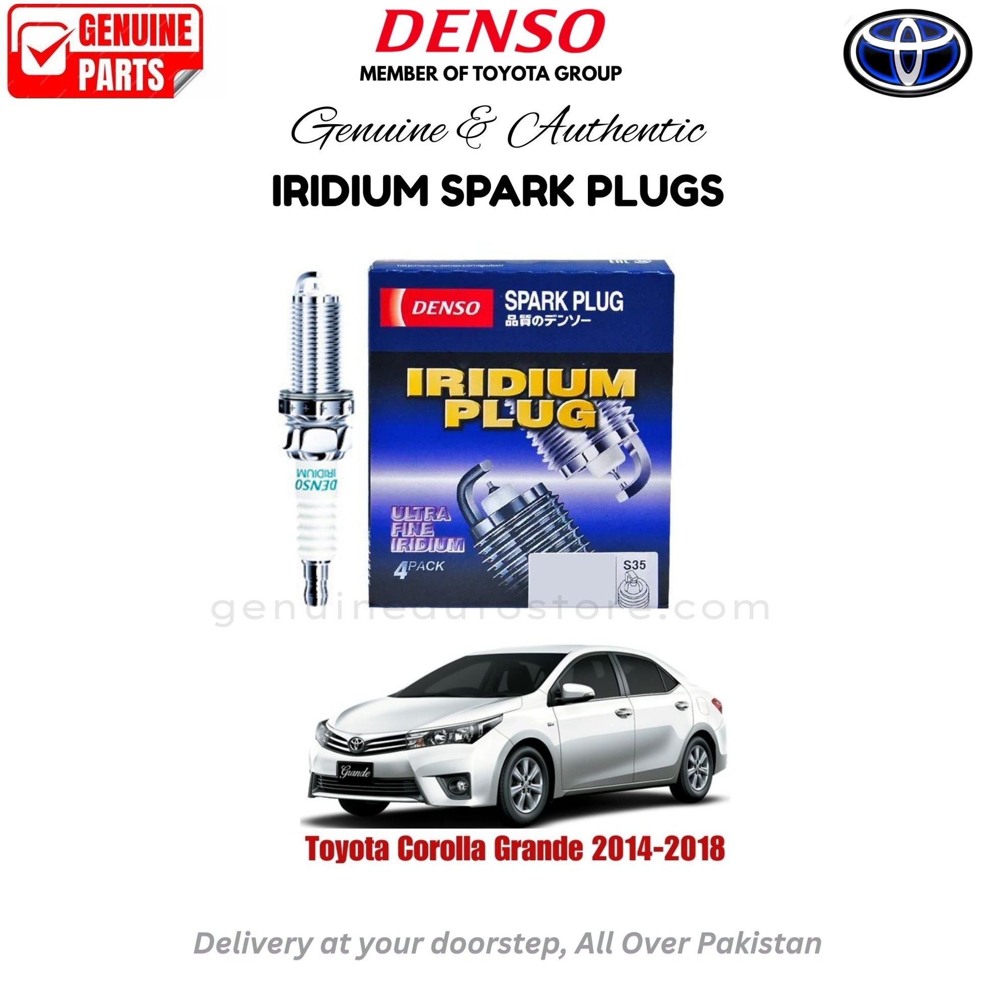 Toyota Corolla Grande 2014-2018 Denso Iridium Spark Plug in Pakistan, 100% Genuine, Reliable, Best Price, Cash on Delivery Available
