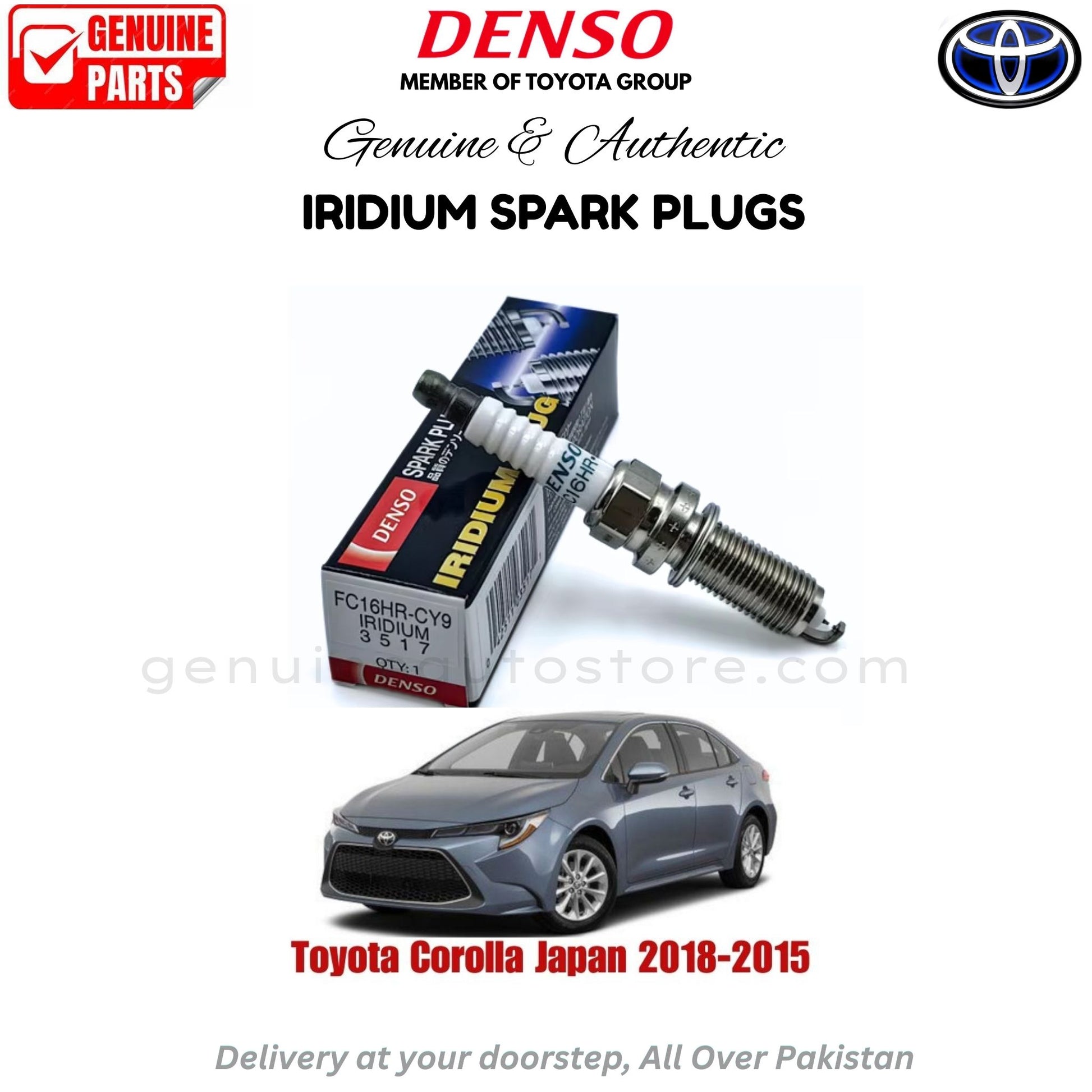 Toyota Corolla Japan 2018-2015 Denso Iridium Spark Plug in Pakistan, 100% Genuine, Reliable, Best Price, Cash on Delivery Available