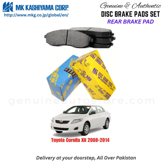 Toyota Corolla Xli 2008-2014 Rear Brake Pads MK Japan in Pakistan. 100% Genuine, Reliable, Best Price, Cash on Delivery Available