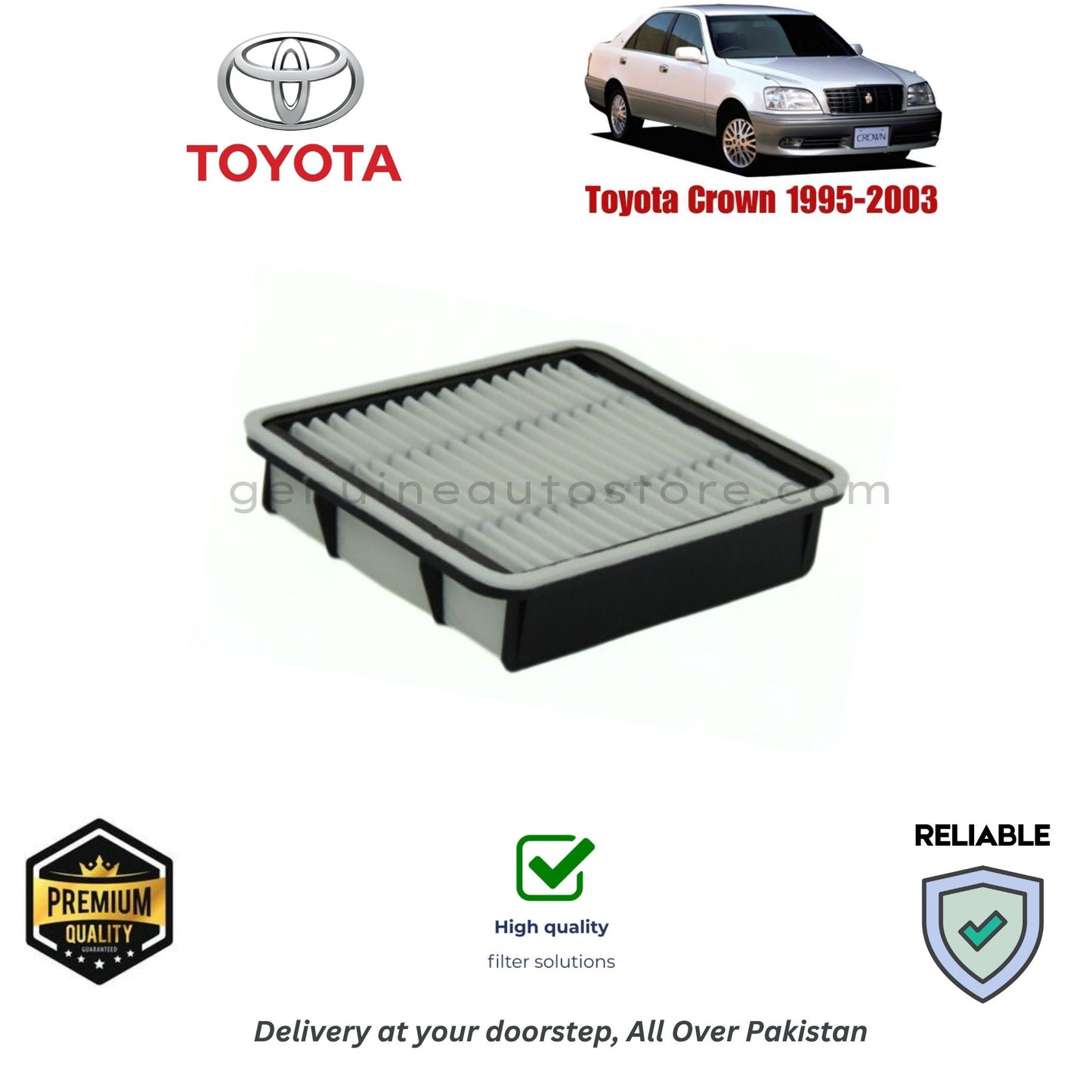 Toyota Crown 1995-2003 Air Filter Premium Quality in Pakistan, 100% Genuine, Reliable, Best Price, Cash on Delivery