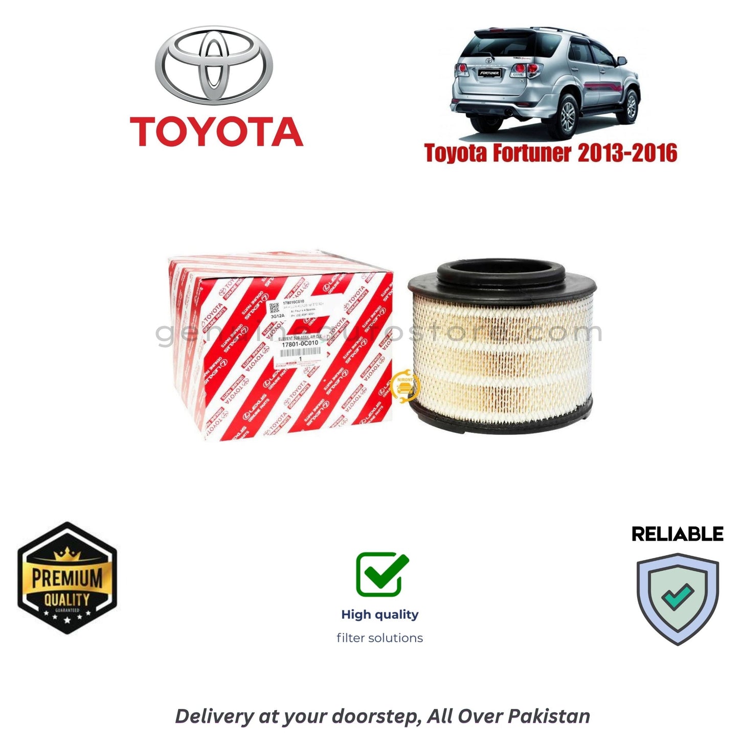 Toyota Fortuner 2013-2016 Air Filter Premium Quality in Pakistan, 100% Genuine, Reliable, Best Price, Cash on Delivery