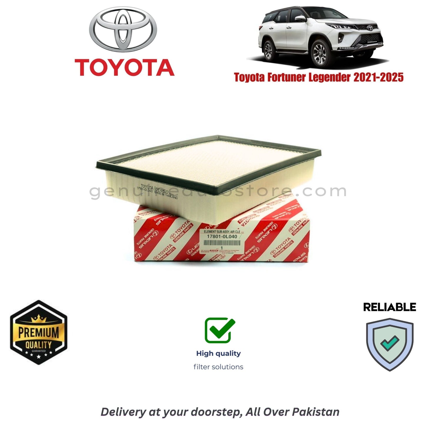 Toyota Fortuner Legender 2021-2025 Air Filter Premium Quality in Pakistan, 100% Genuine, Reliable, Best Price, Cash on Delivery