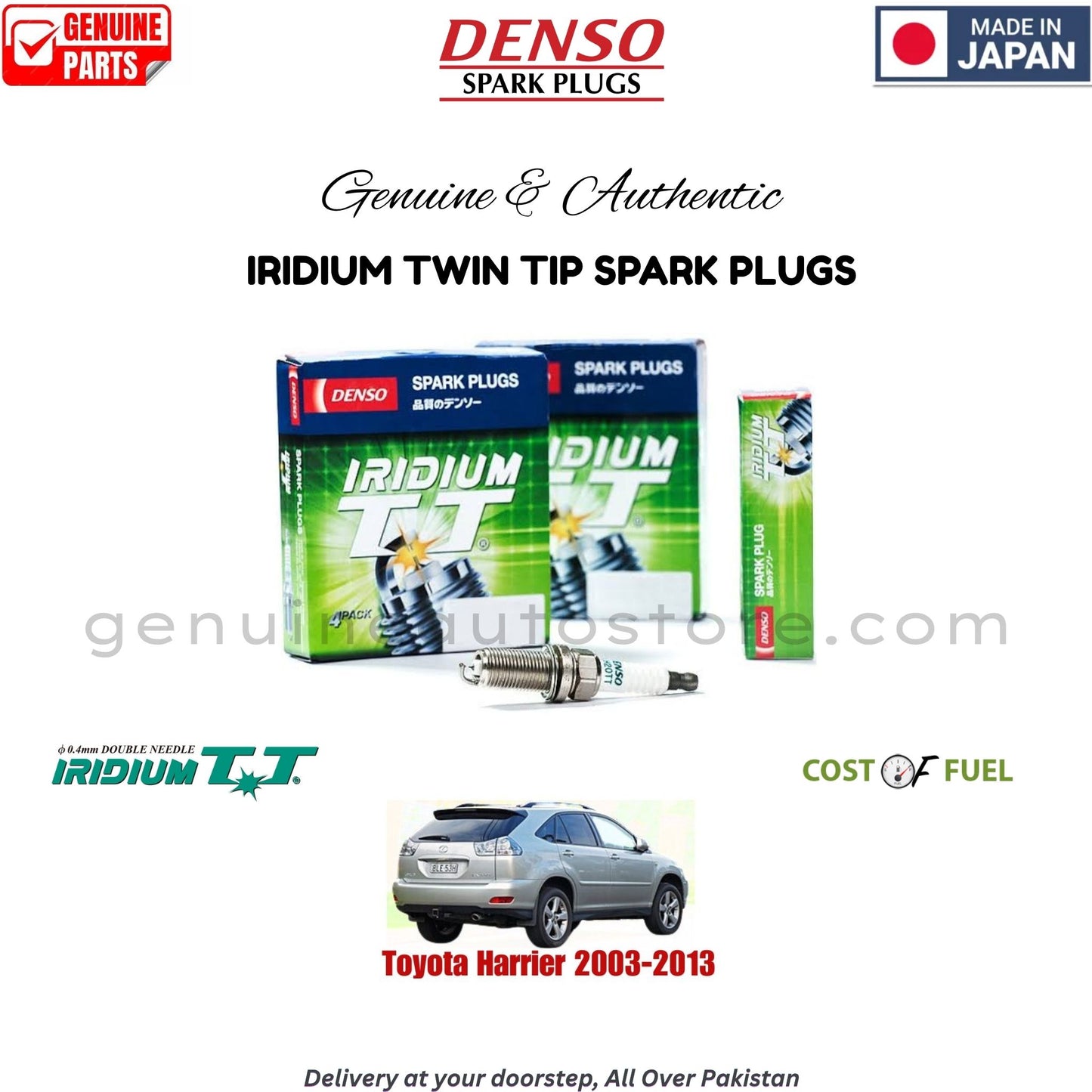 Toyota Harrier 2003-2013 DENSO IRIDIUM TWIN TIP SPARK PLUG in Pakistan, 100% Genuine, Reliable, Best Price, Cash on Delivery Available