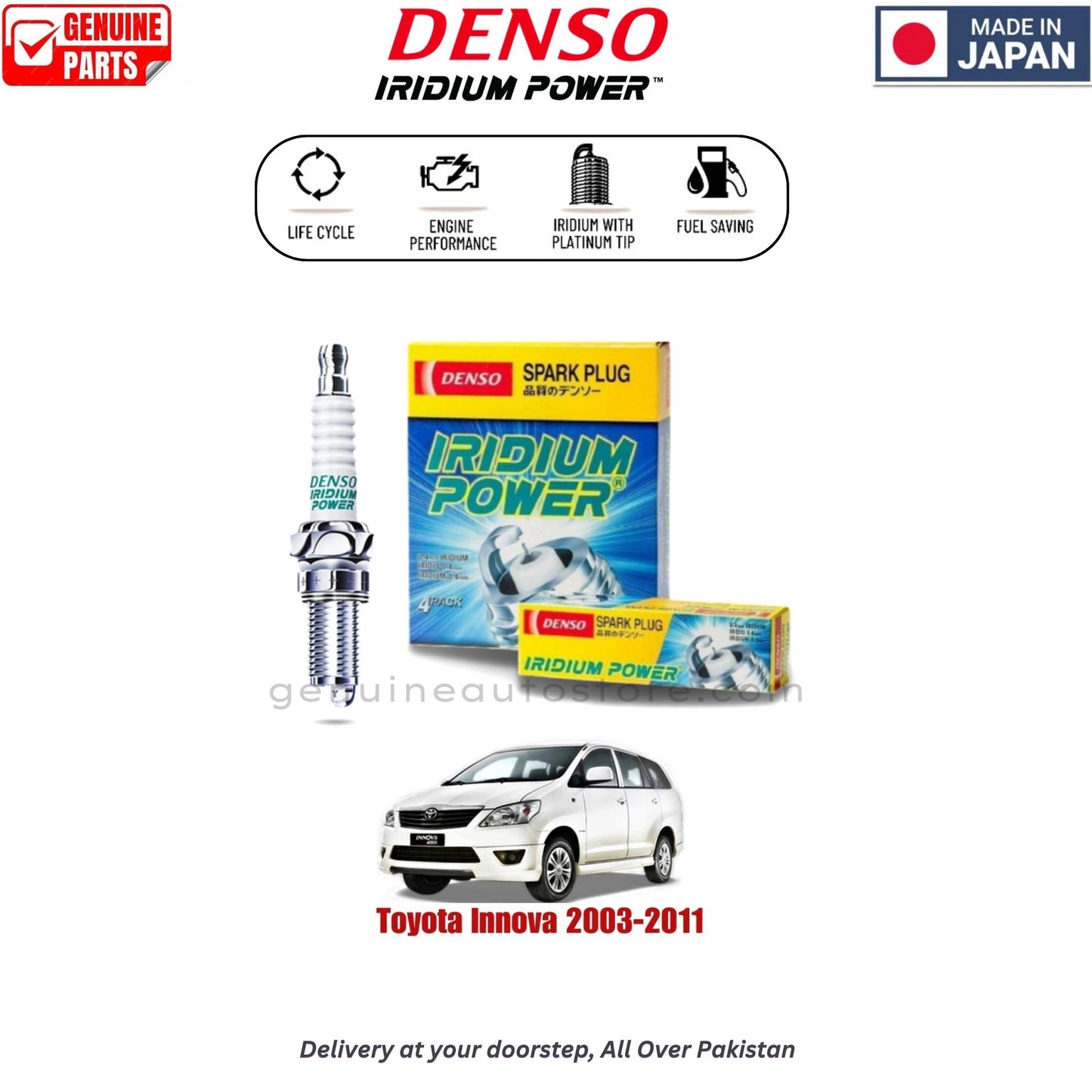 Toyota Innova 2003-2011 Denso Iridium Spark Plug in Pakistan, 100% Genuine, Reliable, Best Price, Cash on Delivery Available