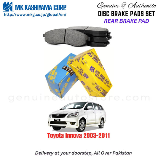 Toyota Innova 2003-2011 Rear Brake Pads MK Japan in Pakistan. 100% Genuine, Reliable, Best Price, Cash on Delivery Available
