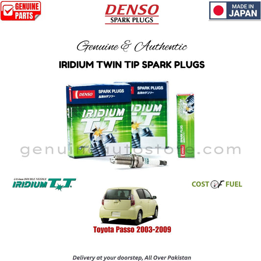 Toyota Passo 2003-2009 DENSO IRIDIUM TWIN TIP SPARK PLUG in Pakistan, 100% Genuine, Reliable, Best Price, Cash on Delivery Available