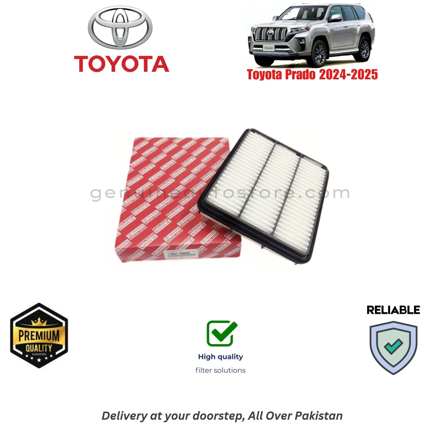 Toyota Prado 2024-2025 Air Filter Premium Quality in Pakistan, 100% Genuine, Reliable, Best Price, Cash on Delivery