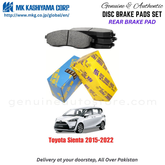 Toyota Sienta 2015-2022 Rear Brake Pads MK Japan in Pakistan. 100% Genuine, Reliable, Best Price, Cash on Delivery Available
