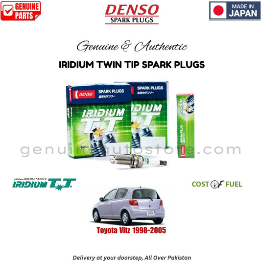 Toyota Vitz 1998-2005 DENSO IRIDIUM TWIN TIP SPARK PLUG in Pakistan, 100% Genuine, Reliable, Best Price, Cash on Delivery Available