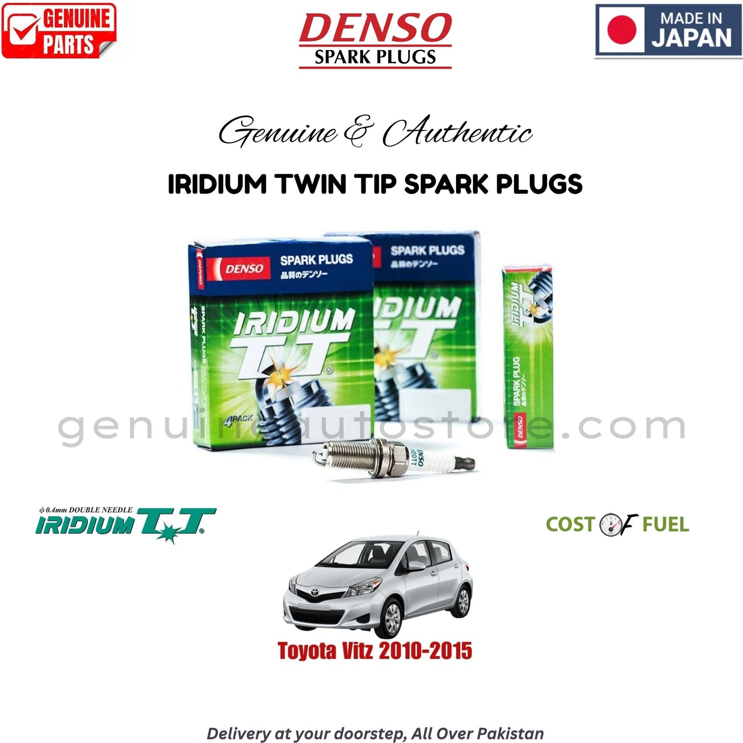 Toyota Vitz 2010-2015 DENSO IRIDIUM TWIN TIP SPARK PLUG in Pakistan, 100% Genuine, Reliable, Best Price, Cash on Delivery Available