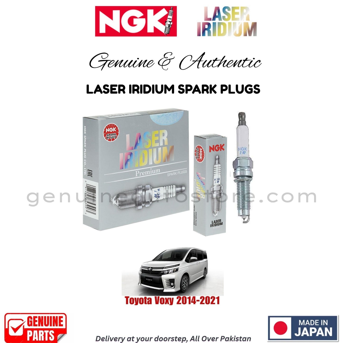 Toyota Voxy 2014-2021 NGK LASER IRIDIUM SPARK PLUGS in Pakistan. 100% Genuine, Reliable, Best Price, Cash on Delivery Available