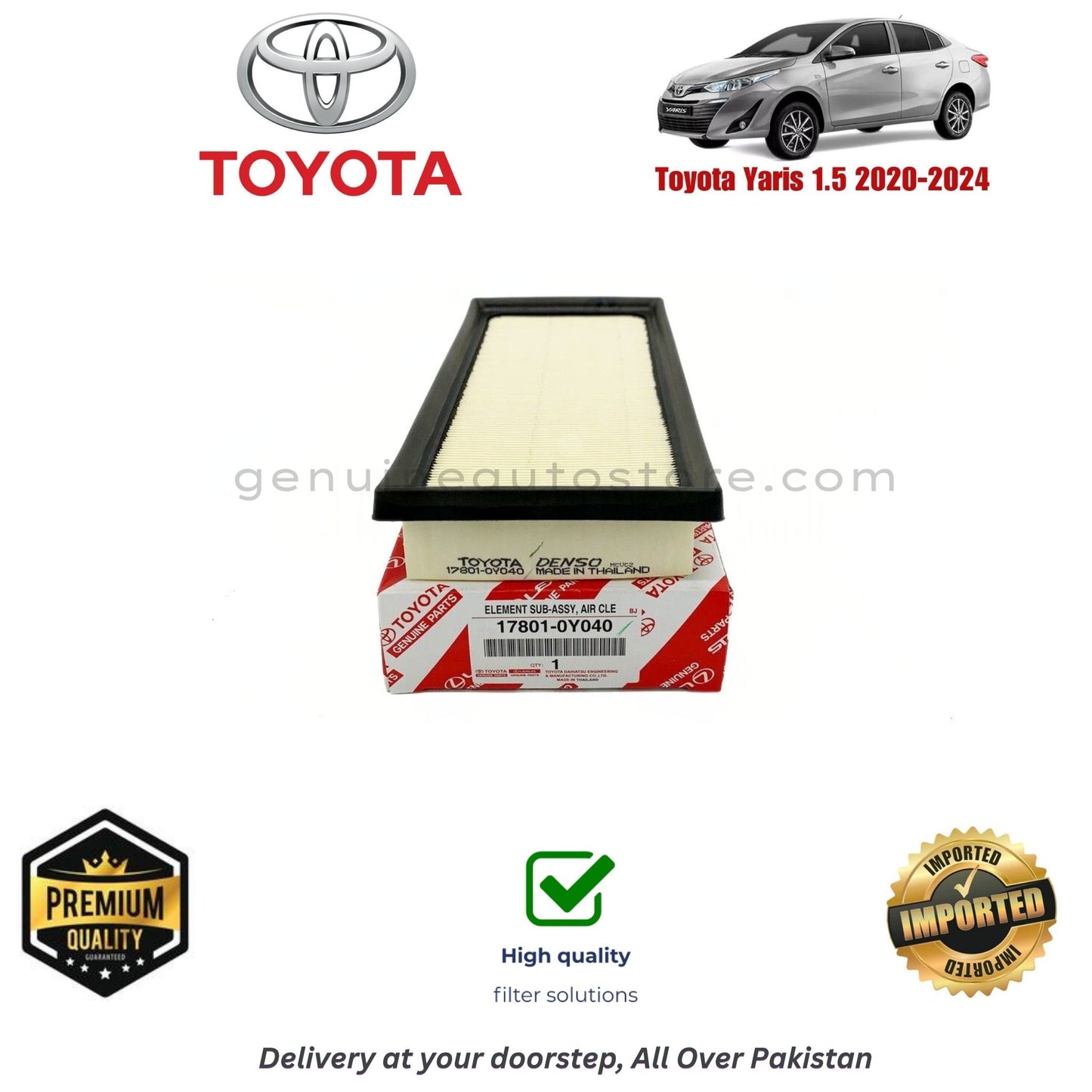 Toyota Yaris 1.5 2020-2024 Air Filter Premium Quality in Pakistan, 100% Genuine, Reliable, Best Price, Cash on Delivery