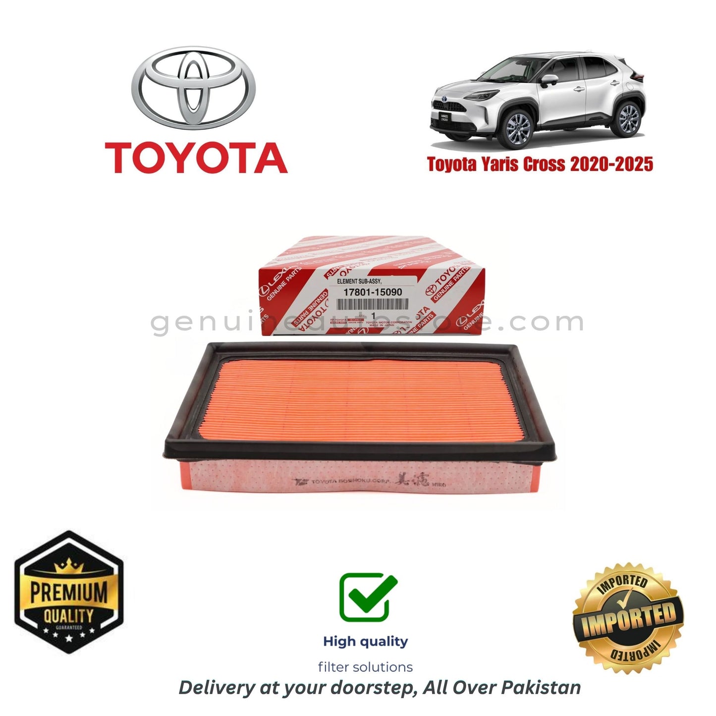 Toyota Yaris Cross 2020-2025 Air Filter Premium Quality in Pakistan, 100% Toyota , Reliable, Best Price, Cash on Delivery
