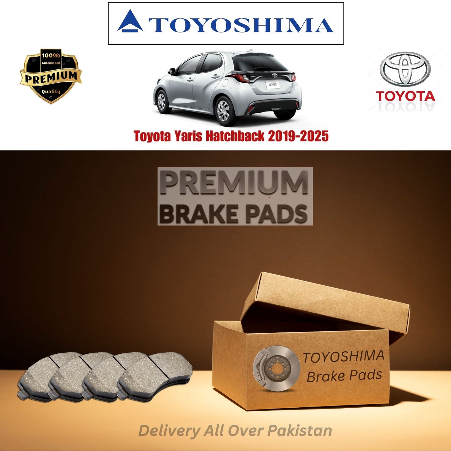 Toyota Yaris Hatchback 2019-2025 Front Brake Pads Ibrake