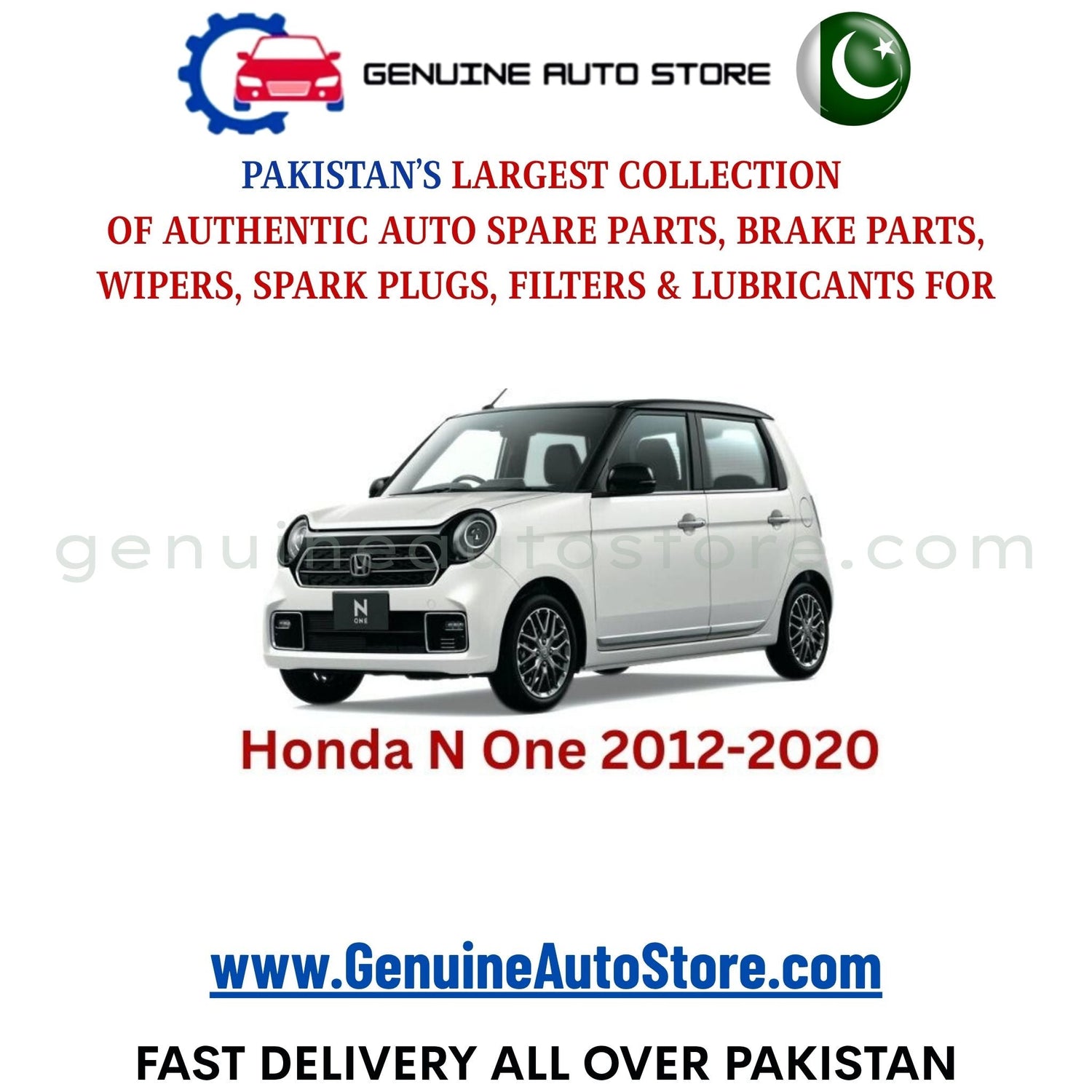 Original HONDA N ONE 2012-2020 parts – brake pads, brake shoe, spark plugs, filters, wipers in Pakistan