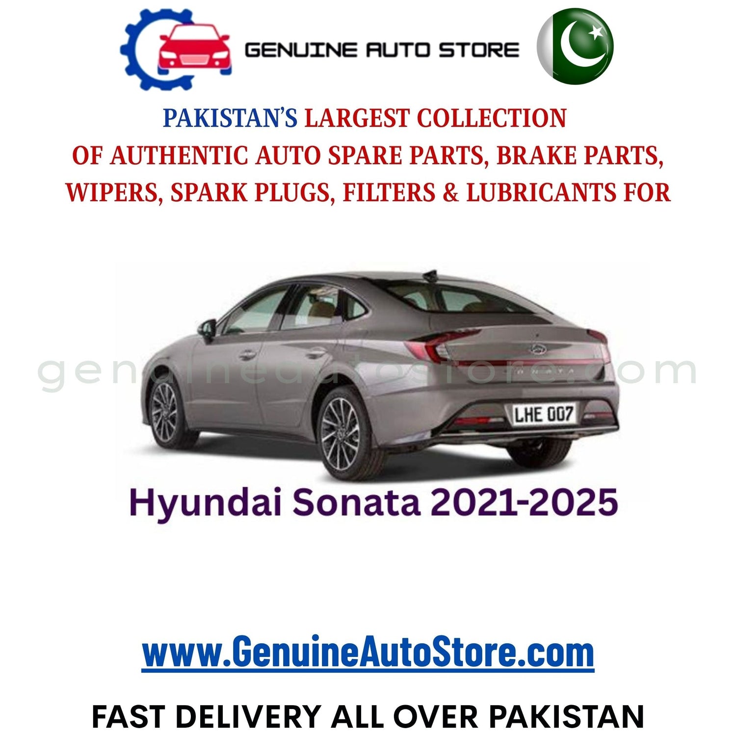 Original HYUNDAI SONATA 2021-2025 parts – brake pads, brake shoe, spark plugs, filters, wipers in Pakistan
