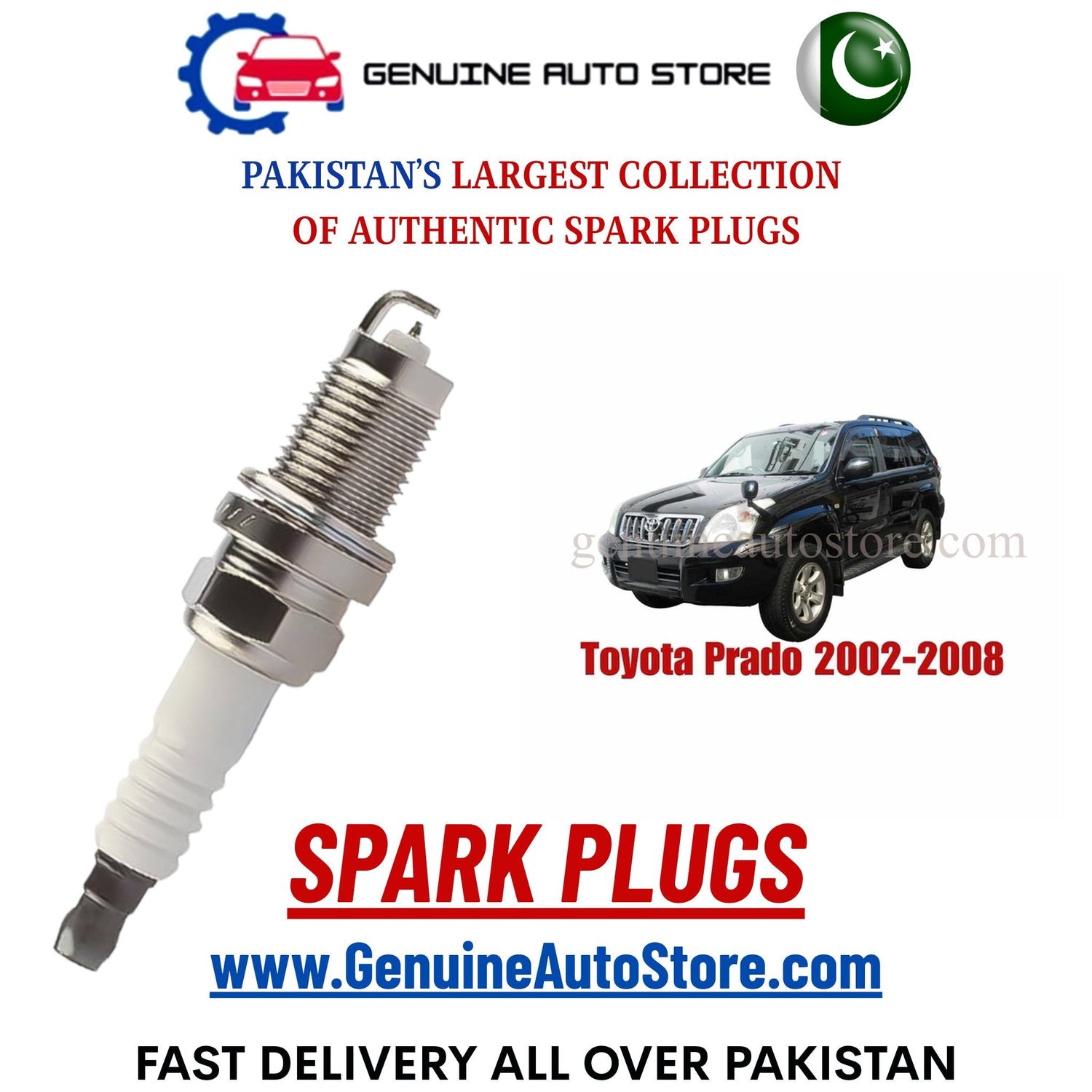 Original Iridium Toyota Prado 2009-2013 spark plugs in Pakistan