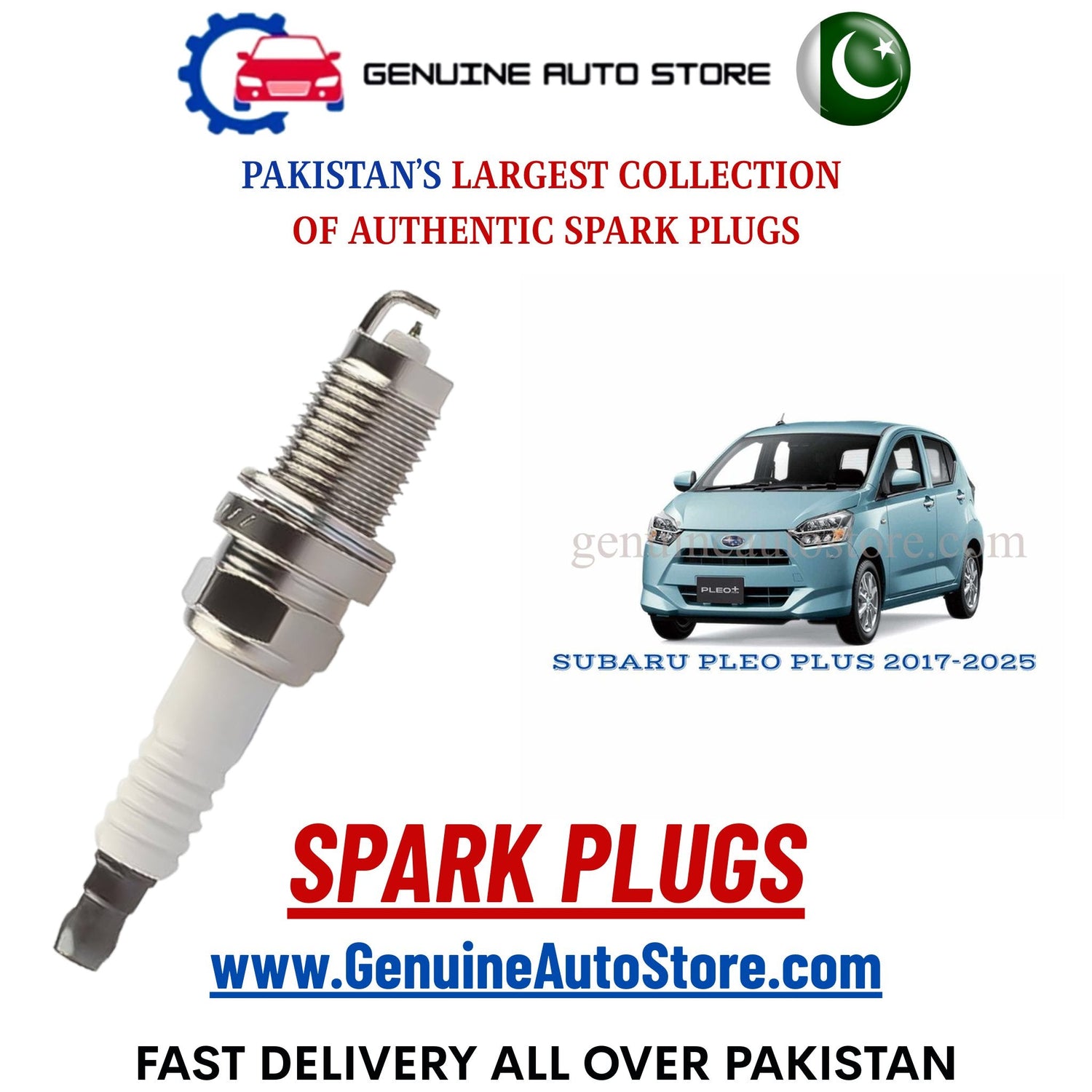Original Iridium SUBARU PLEO PLUS 2017-2025 spark plugs in Pakistan