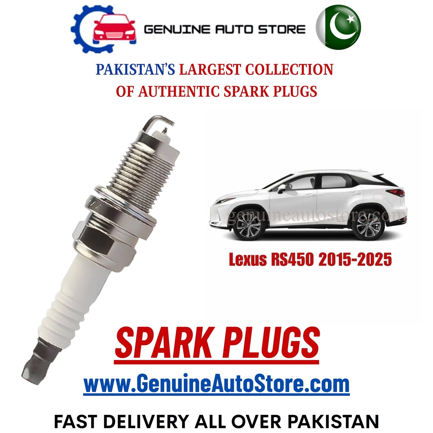Original Iridium Lexus RS450 2015-2025 spark plugs in Pakistan