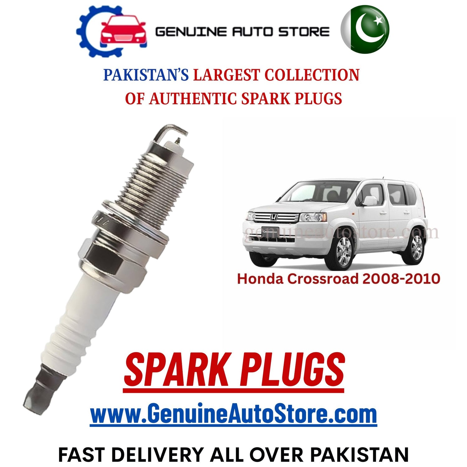 Original Iridium Honda Crossroad 2008-2010 spark plugs in Pakistan