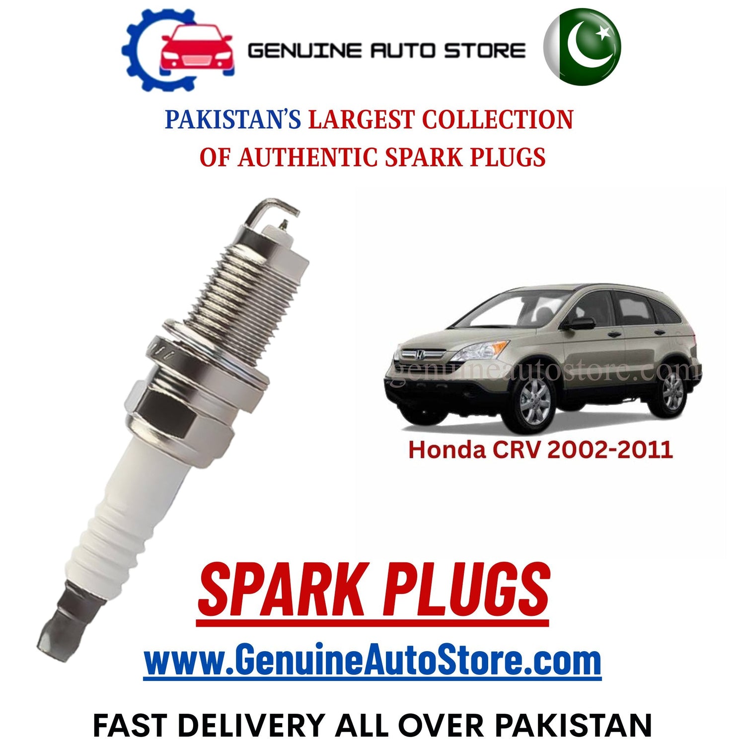 Original Iridium Honda Element 2002-2011 spark plugs in Pakistan