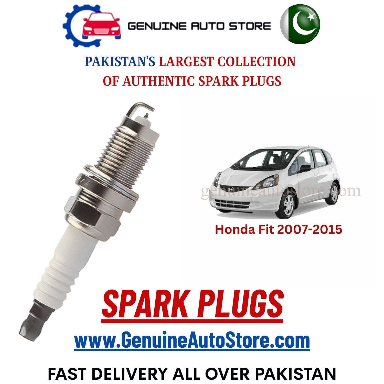 Original Iridium Honda Fit 2007-2015 spark plugs in Pakistan