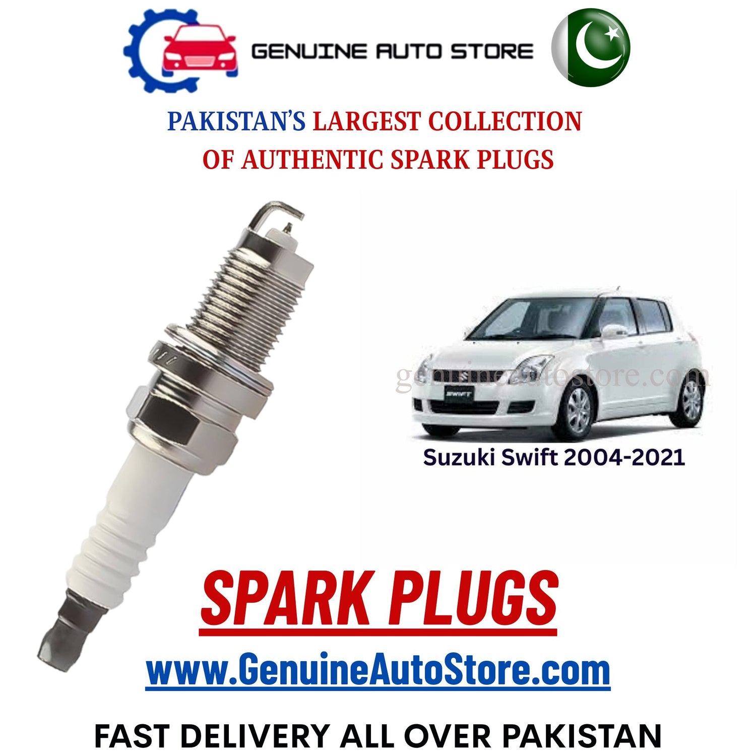 Original Iridium Suzuki Swift 2004-2021 spark plugs in Pakistan