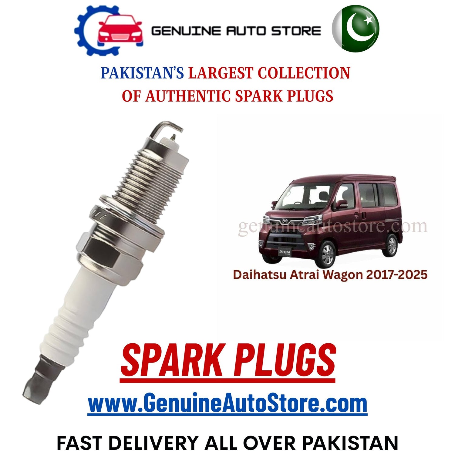 Original Iridium Daihatsu Atrai Wagon 2017-2025 spark plugs in Pakistan