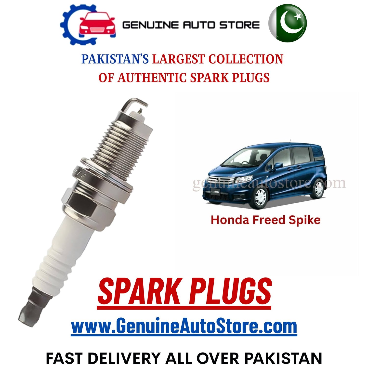 Original Iridium Honda Freed Spike spark plugs in Pakistan