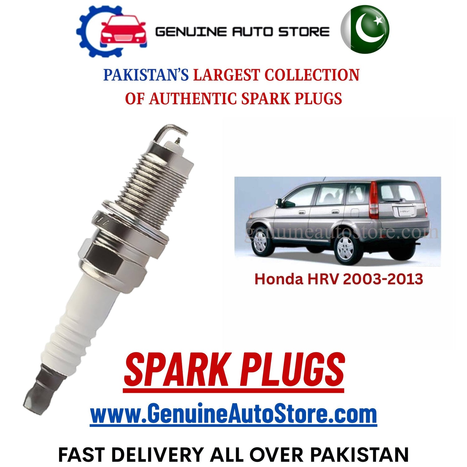 Original Iridium Honda HRV 2003-2013 spark plugs in Pakistan