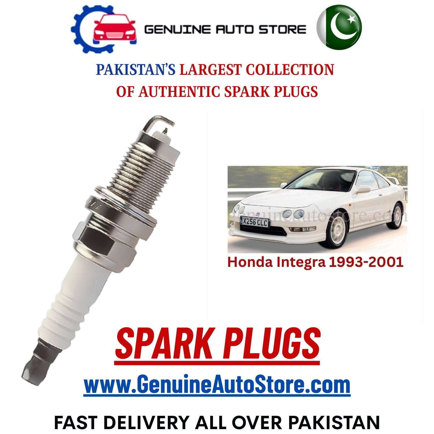 Original Iridium Honda Integra 1993-2001 spark plugs in Pakistan