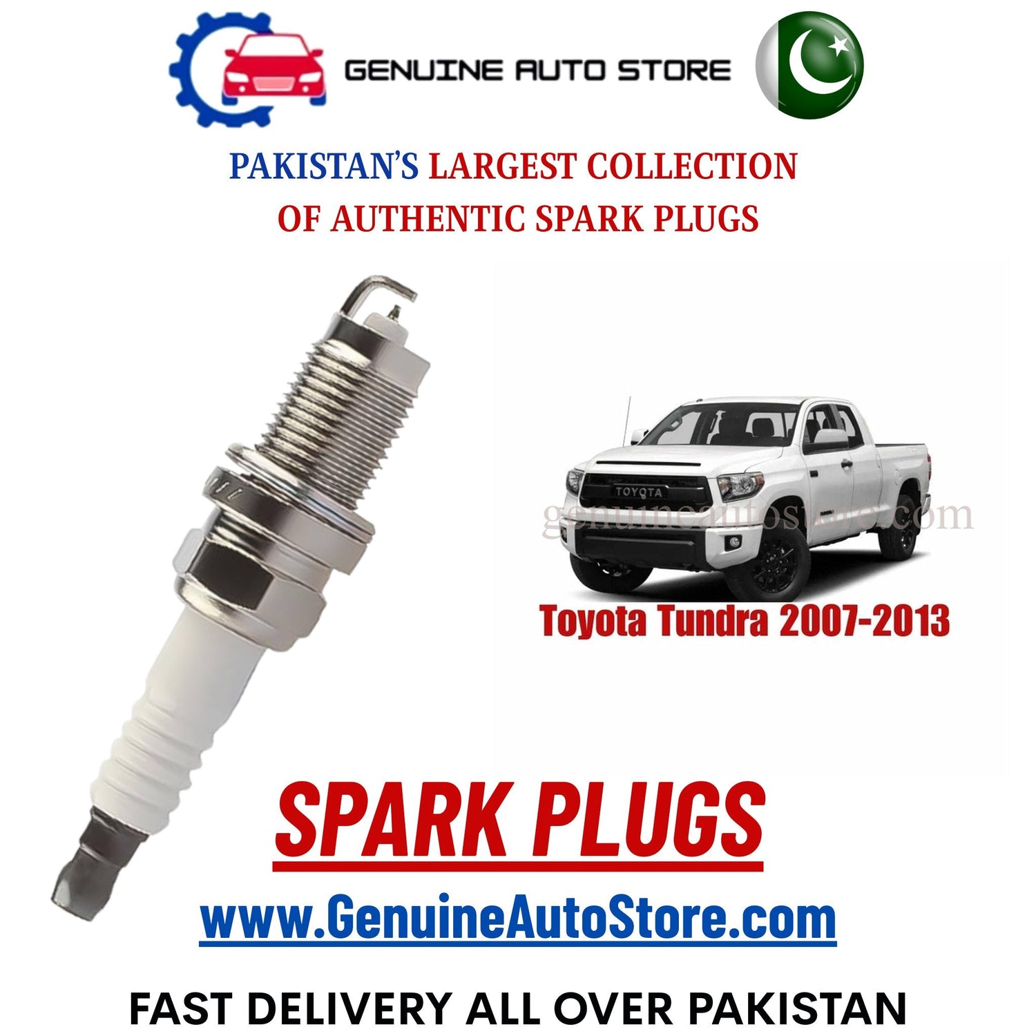 Original Iridium Toyota Tundra 2007-2013 spark plugs in Pakistan