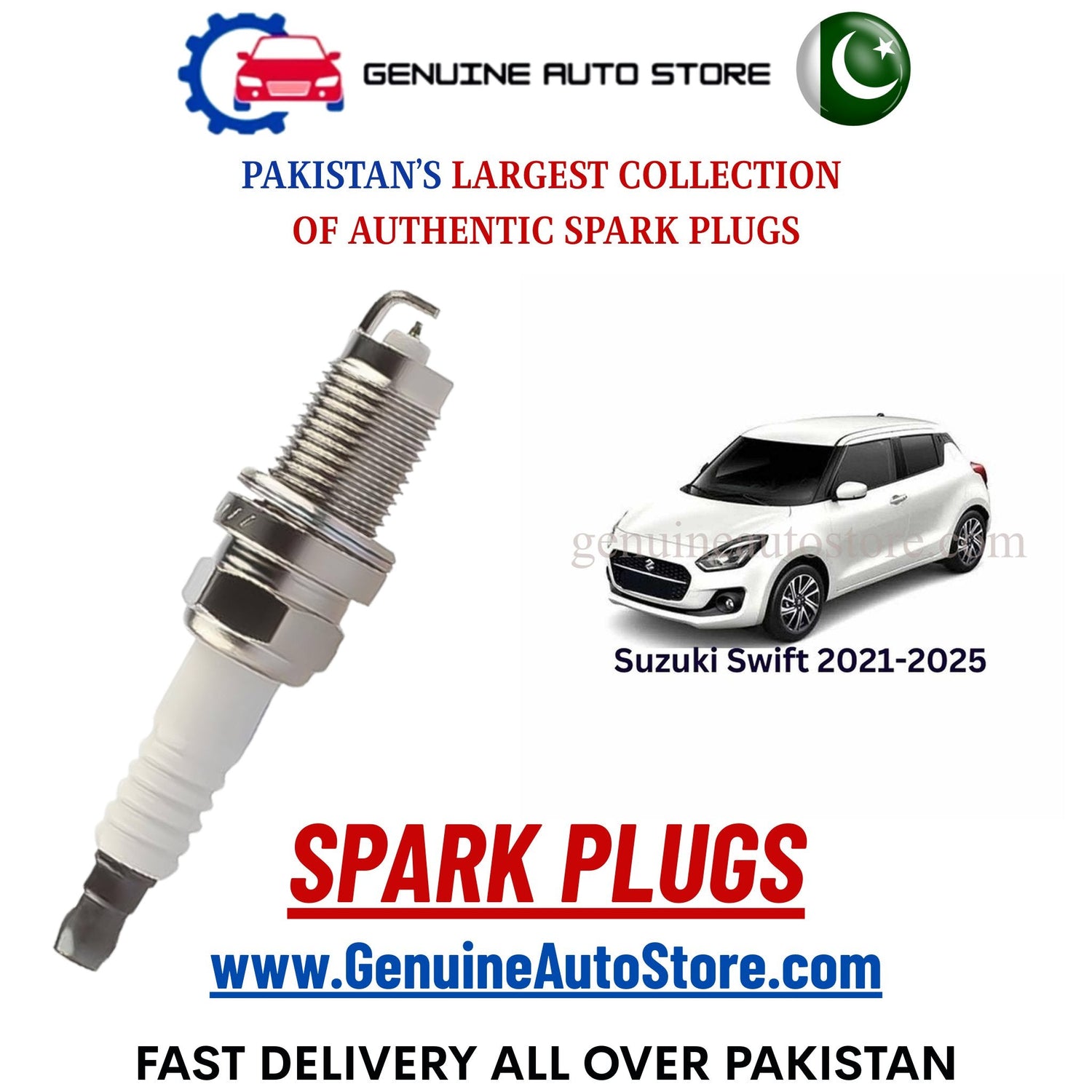 Original Iridium Suzuki Swift 2021-2025 spark plugs in Pakistan