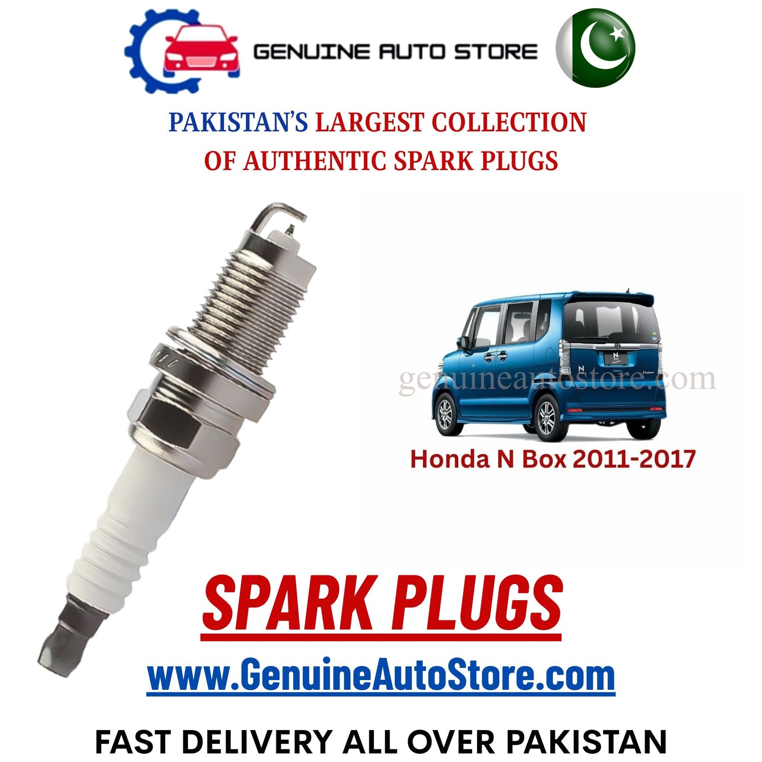 Original Iridium Honda N Box 2011-2017 spark plugs in Pakistan