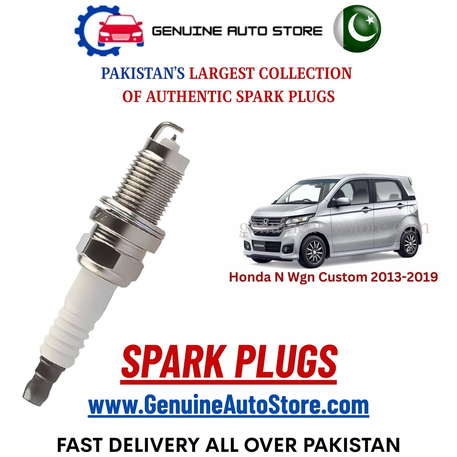 Original Iridium Honda N Wgn Custom 2013-2019 spark plugs in Pakistan