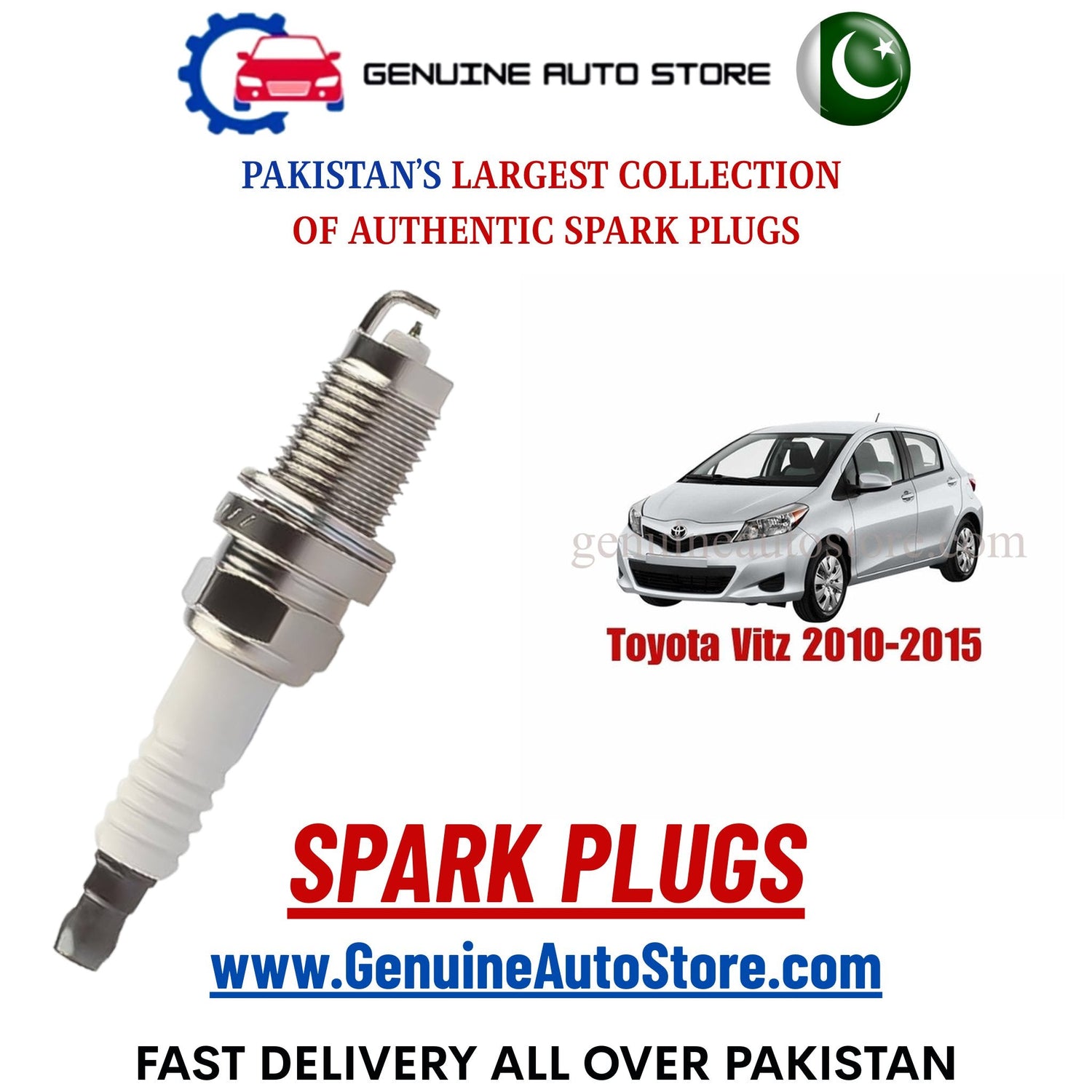 Original Iridium Toyota Vitz 2010-2015 spark plugs in Pakistan