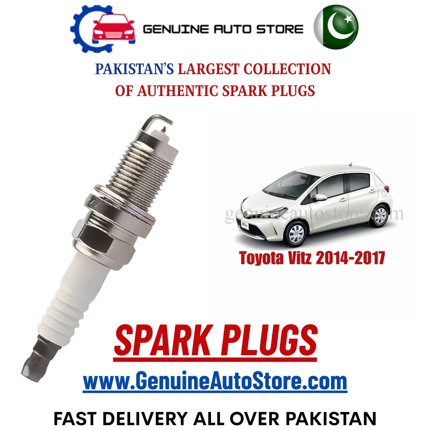 Original Iridium Toyota Vitz 2014-2017 spark plugs in Pakistan