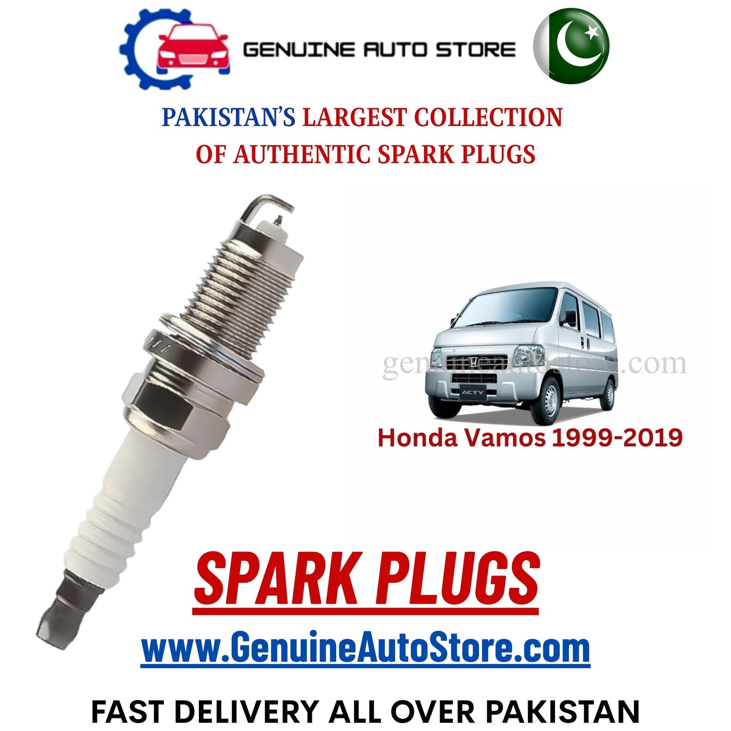 Original Iridium Honda Vamos 1999-2019 spark plugs in Pakistan