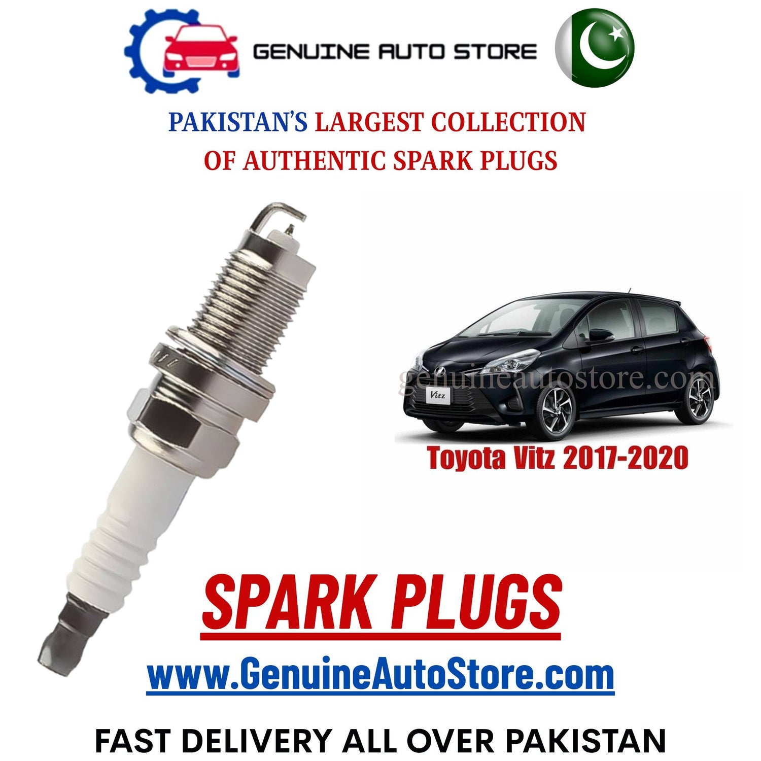 Original Iridium Toyota Vitz 2017-2020 spark plugs in Pakistan