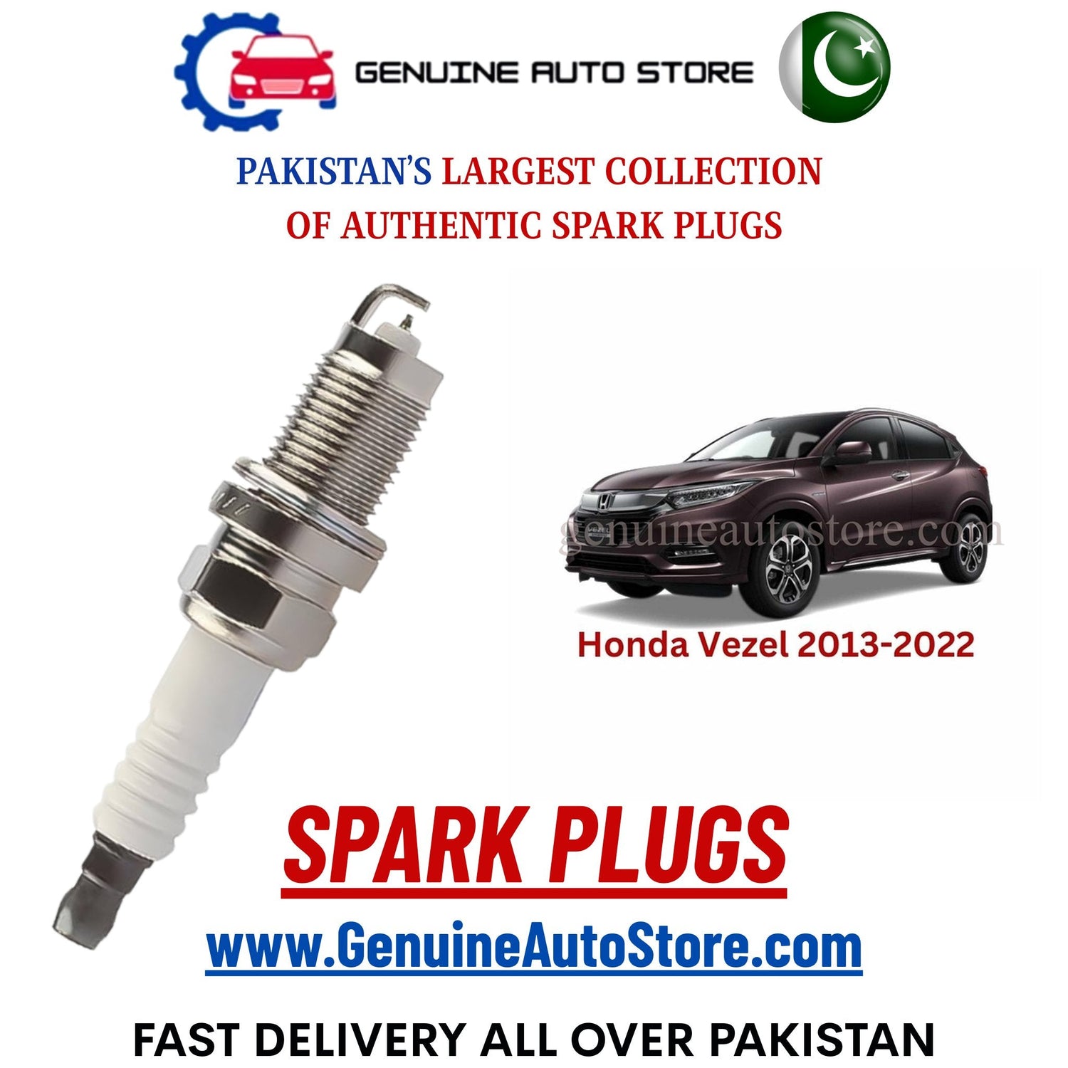 Original Iridium Honda Vezel 2013-2022 spark plugs in Pakistan