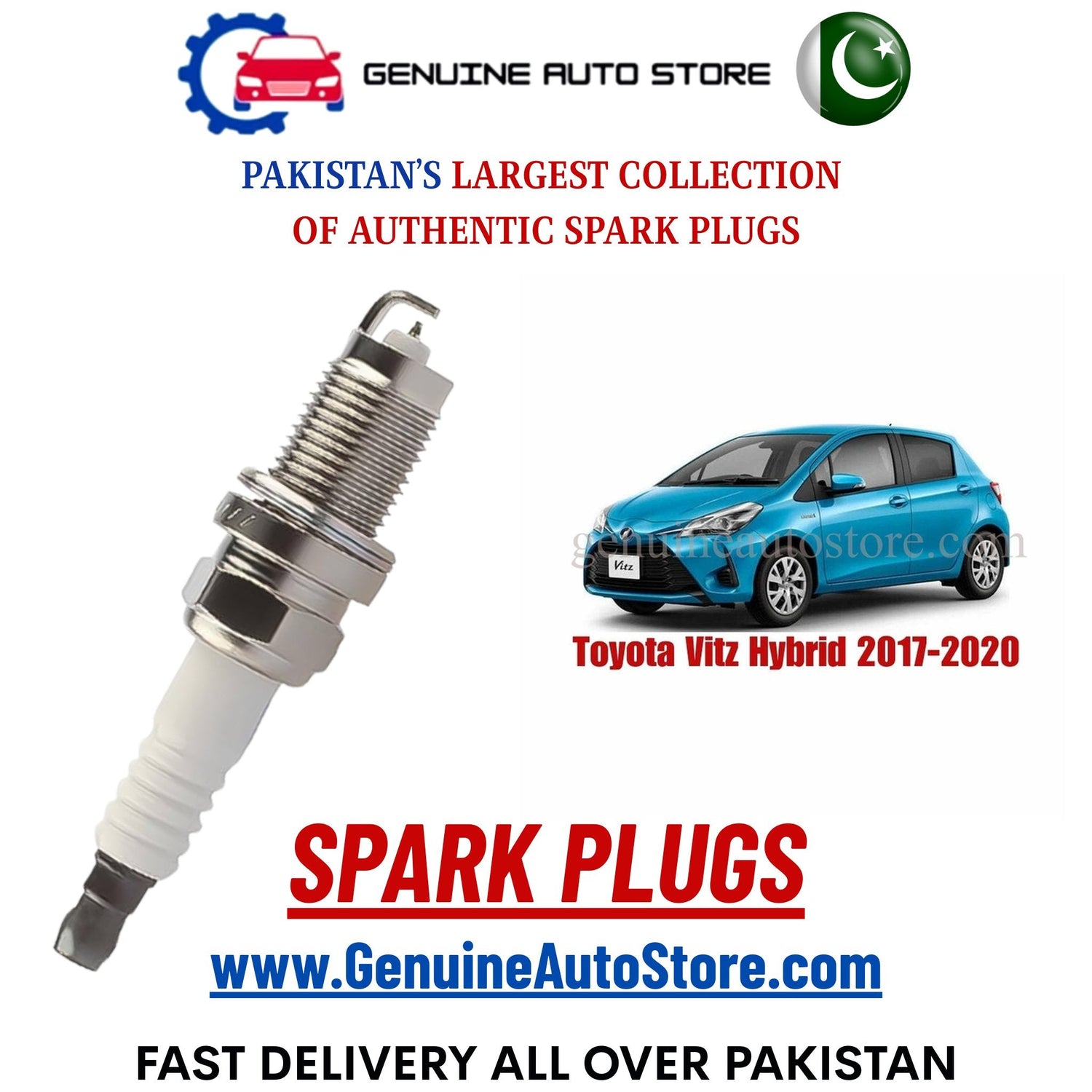 Original Iridium Toyota Vitz Hybrid 2017-2020 spark plugs in Pakistan