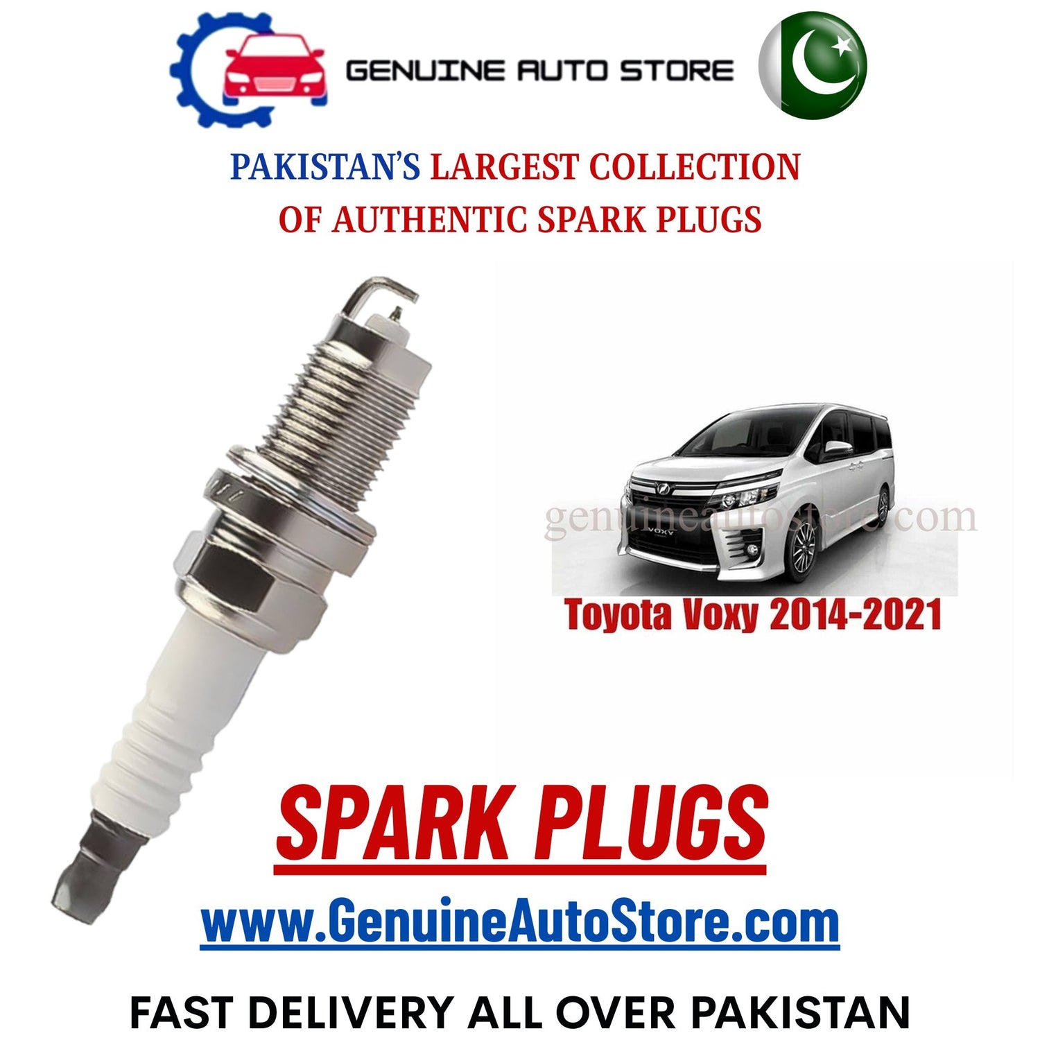 Original Iridium Toyota Voxy 2014-2021 spark plugs in Pakistan